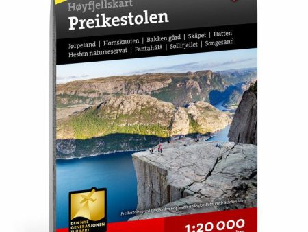 Høyfjellskart Preikestolen 1: 20 000 Fashion